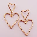 Double Melted Heart Studs