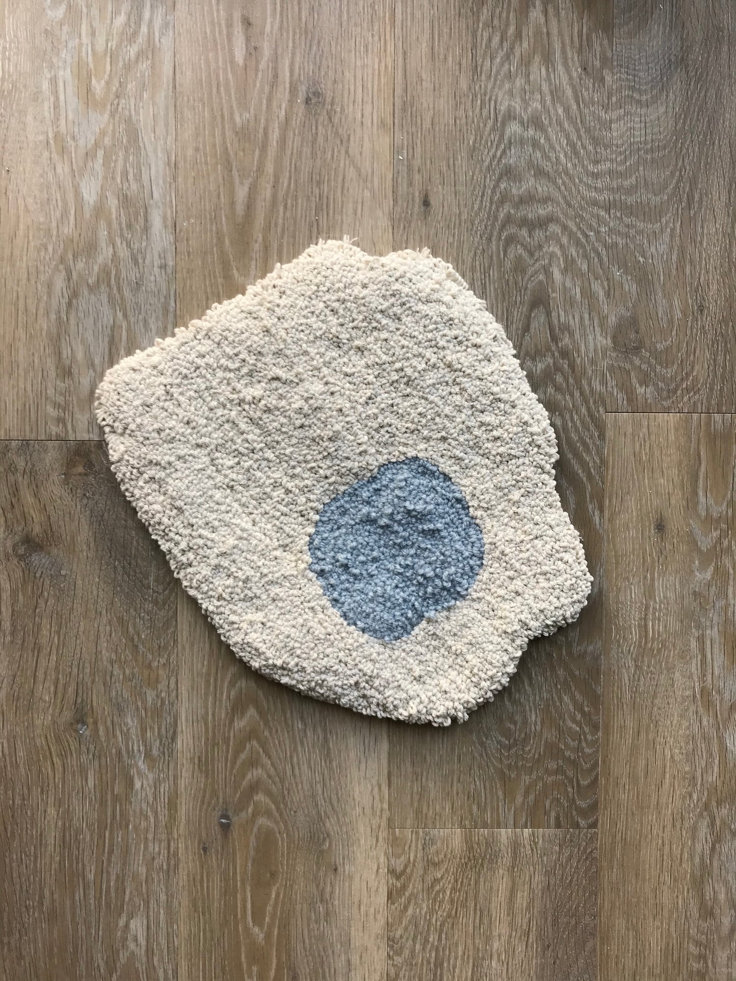 Blue Fried Egg Rug