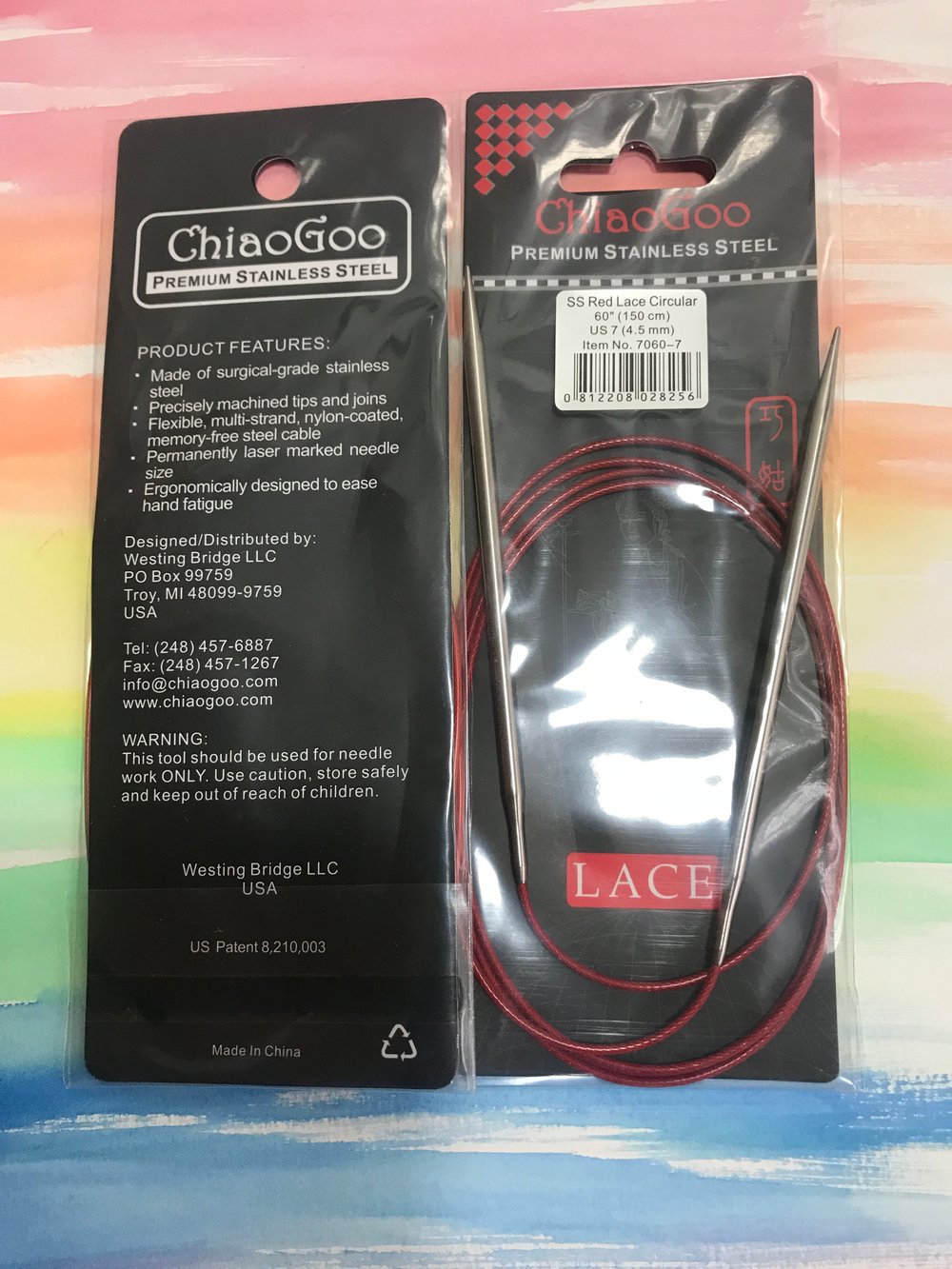 60 in - ChiaoGoo SS RED (lace) Circular Needles
