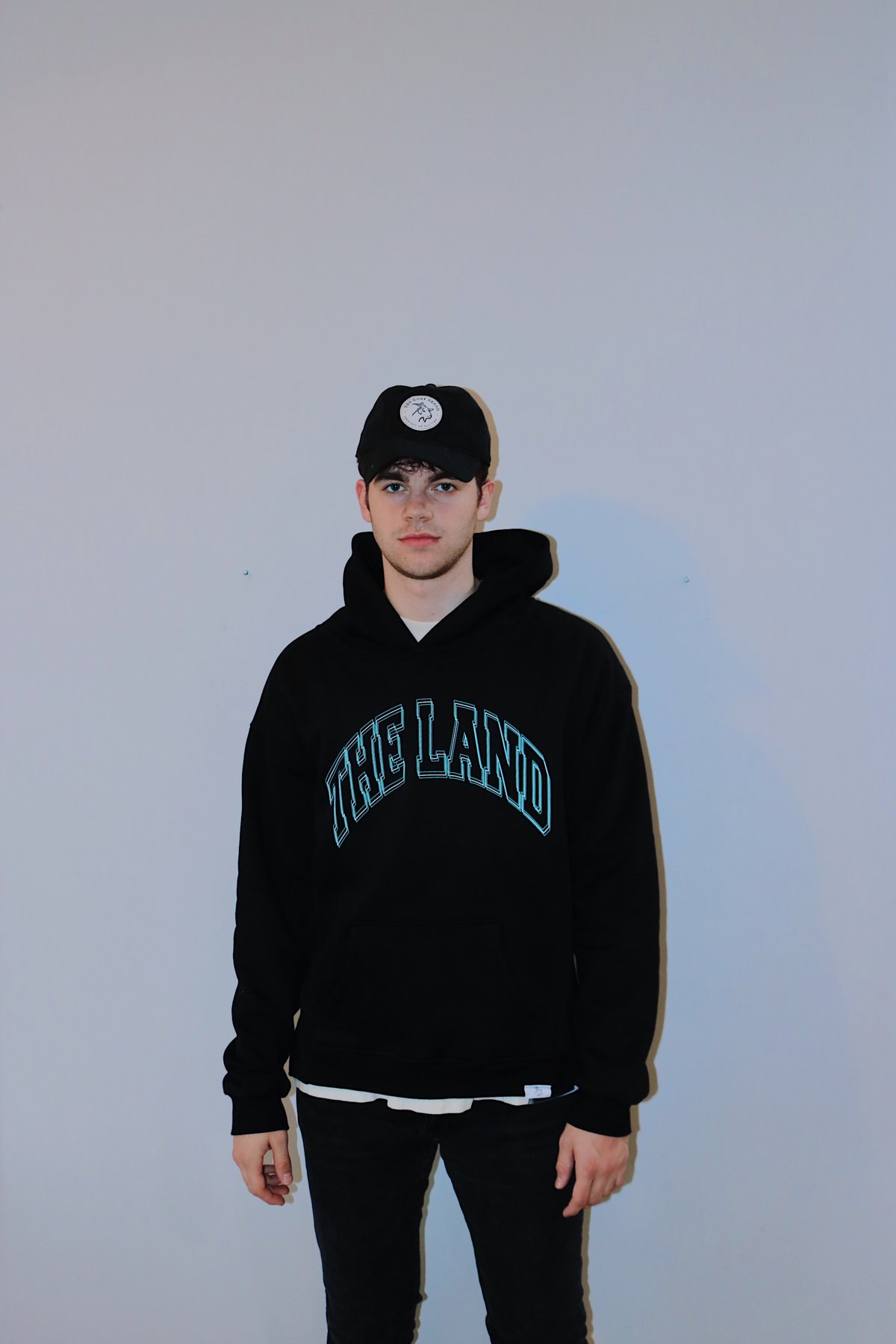 Premium Collection "The Land" Black/Turquoise Hoodie