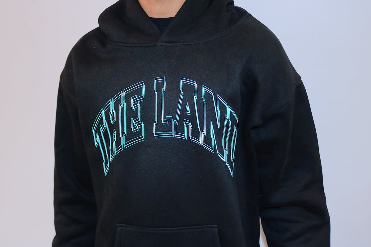 Premium Collection "The Land" Black/Turquoise Hoodie
