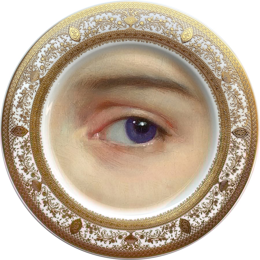 Image of Lover's Eye - Purple - Fine China Plate - #0738