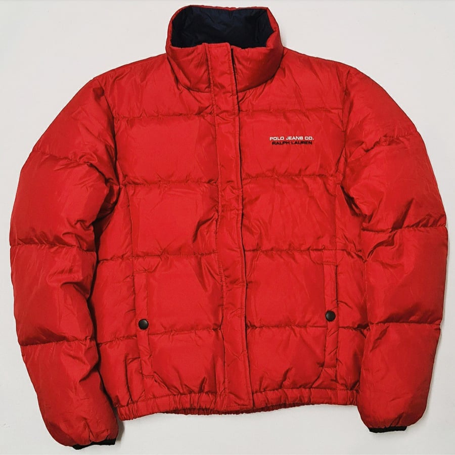 Image of RL Polo Jeans Co "Red" Down Puffer Jacket / Women's Small