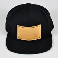 Image 2 of leather patch snapback