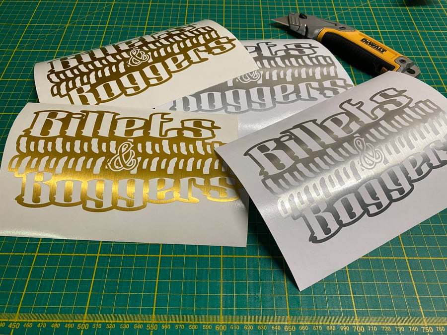 Image of 10” billets & Boggers decal 