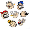Popeye The Sailor Man - Embroidered Patches 