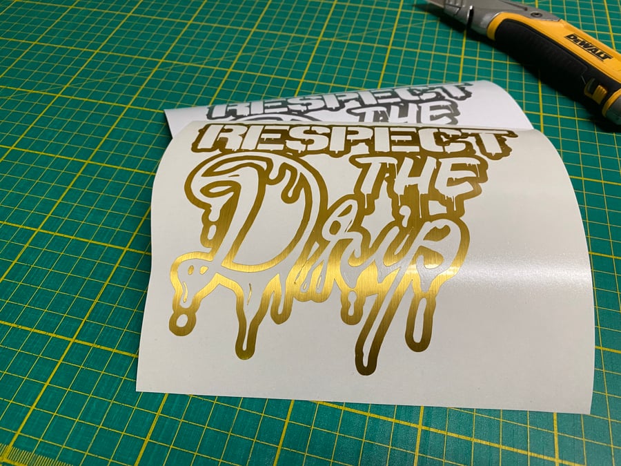 Image of 8” Respect the drip decal