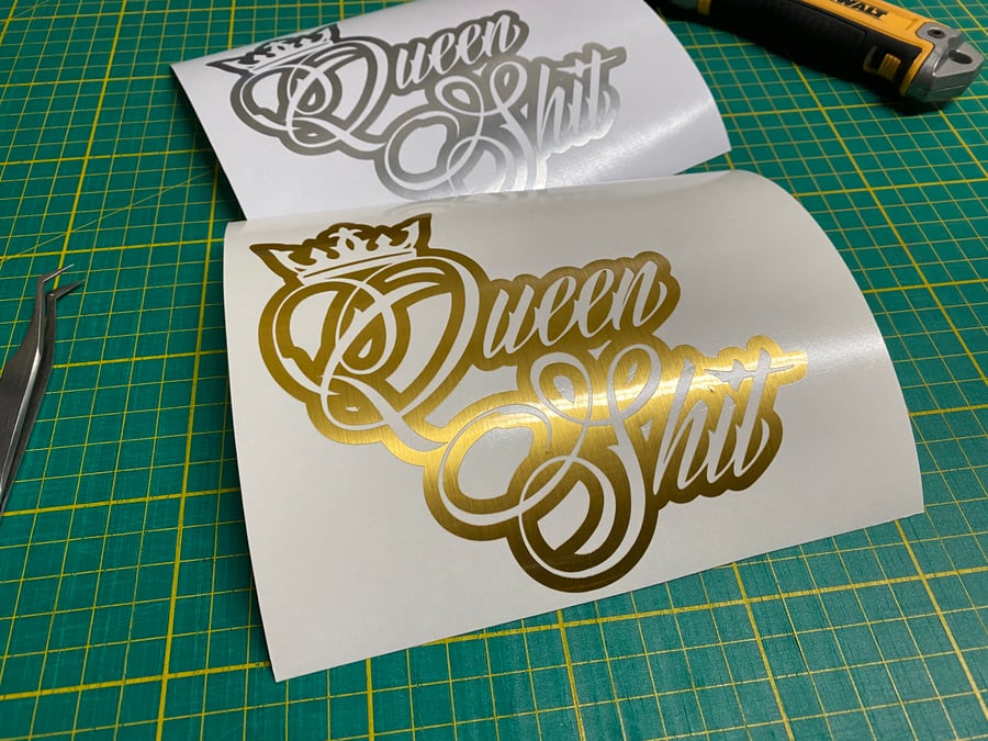 Image of 8” Queen Shit decal 