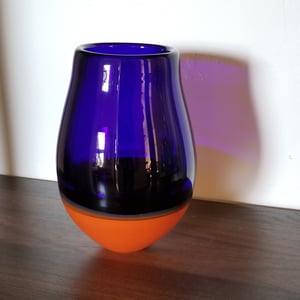 Image of Blue/orange encalmo vase 