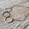 Hexi Trio Necklace (Gold)
