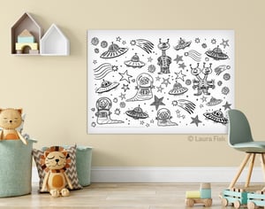 Image of Aliens Giant Coloring Sheet