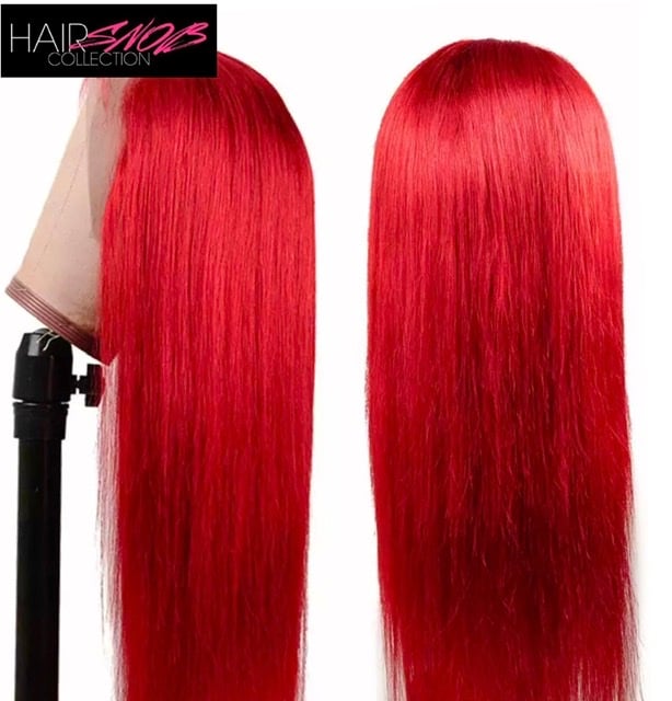 Image of Lace Front 13x4 Fire Red Straight Wig