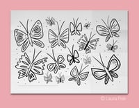 Image 1 of Giant Butterflies Coloring Sheet - 24" x 36"