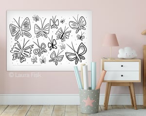 Image of Giant Butterflies Coloring Sheet - 24" x 36"