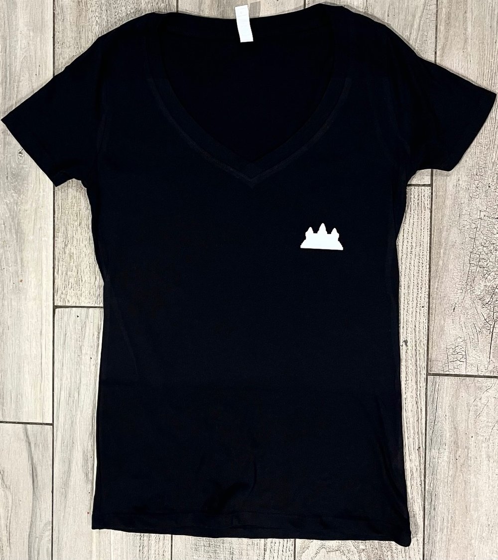 Image of Ladies V-neck Angkor Wat Tee