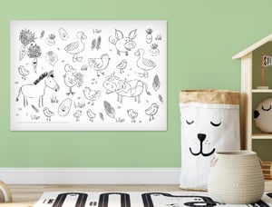 Image of Farm Animals Giant Coloring Sheet 24" x 36"