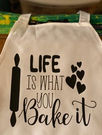 Personalize customize Apron  white 2 pocket  all items are made to order when payments clears