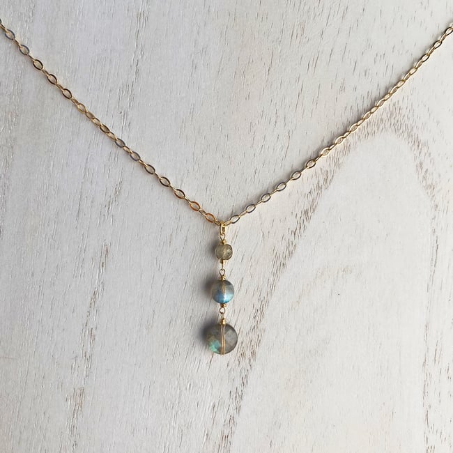3 Tiered Labradorite Necklace