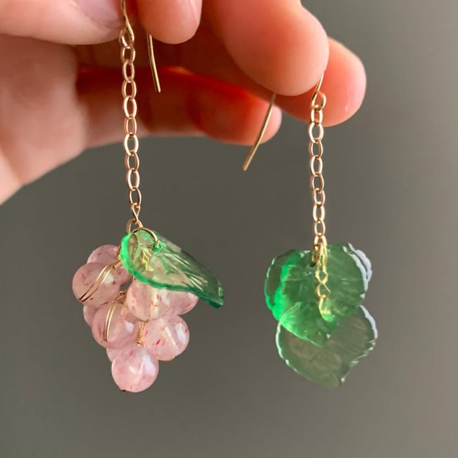 grape earrings