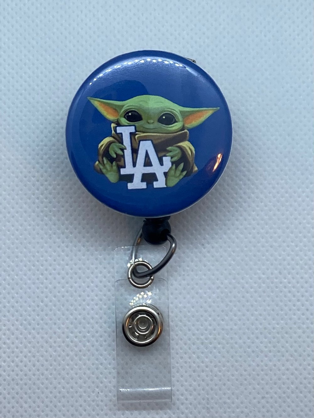 Baby Yoda Dodgers Holding LA