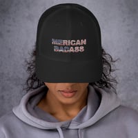 Image 1 of Merican Badass Trucker Cap