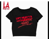 “Lift Heavy & Watch Horror Movies” Crop Top