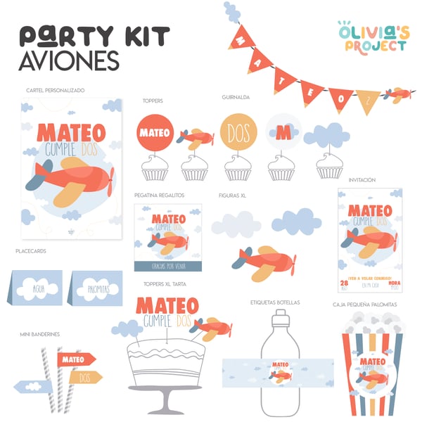 Image of Party Kit Aviones