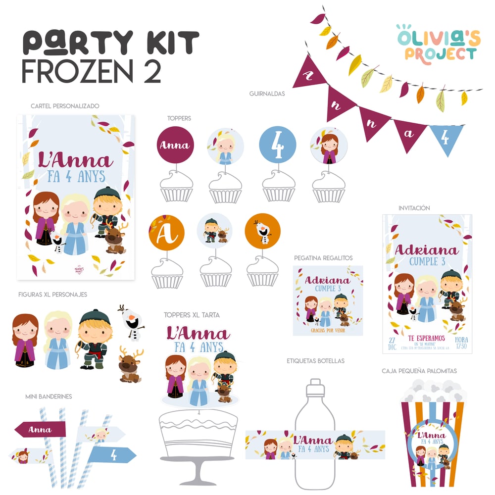 Image of Party Kit Frozen 2 Impreso