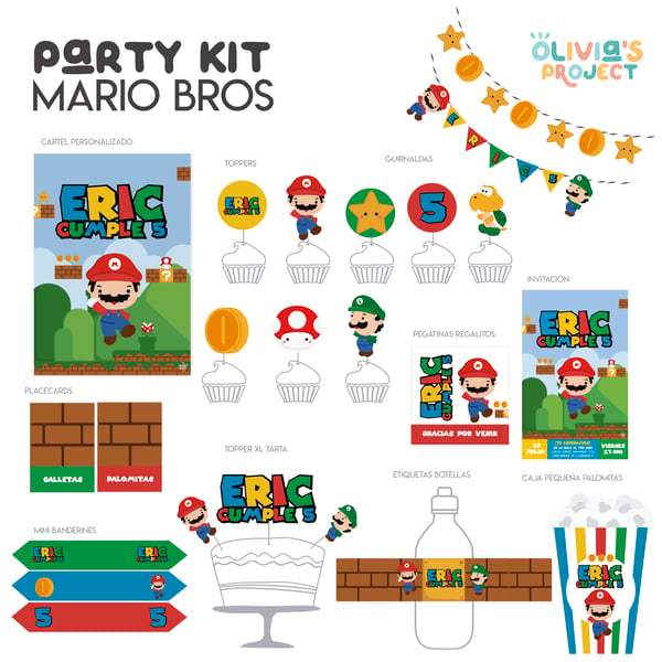 Image of Party Kit Super Mario Bros Impreso