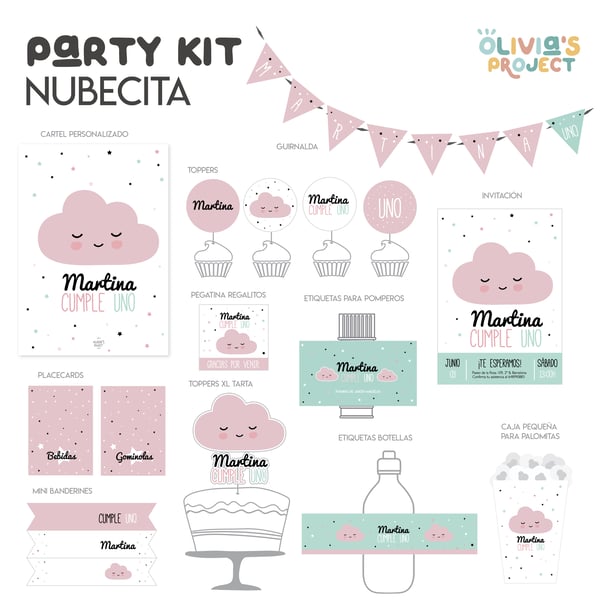 Image of Party Kit Nubecita Impreso