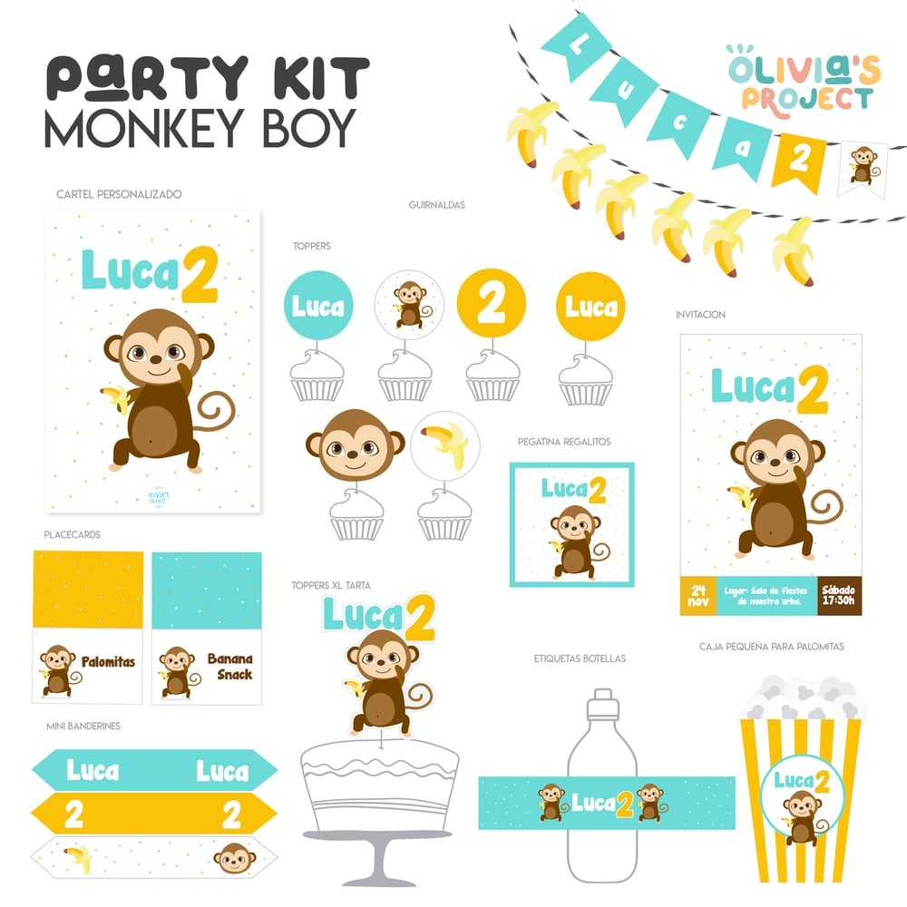Image of Party Kit Monkey Impreso
