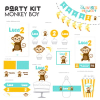 Image 1 of Party Kit Monkey Impreso