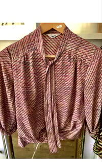 Image 1 of Chemisier vintage imprimé vieux rose