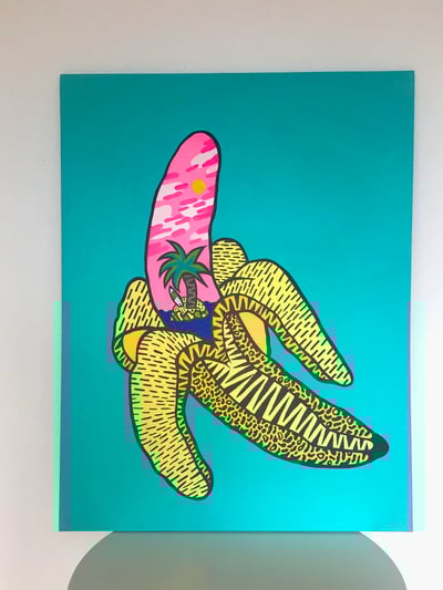 Image of Banana Island Original Painted Canvas