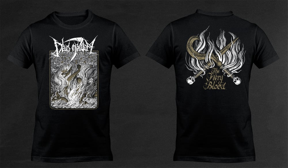 Image of DEUS MORTEM - 'The Fiery Blood' black men's t-shirt