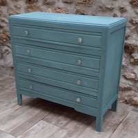 Image 3 of Commode vintage bleue 