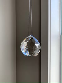 Image 2 of Lotus Moon Hanging Crystal Suncatcher