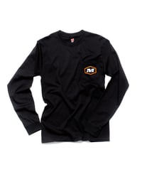 Image 1 of Long Sleeve Black Pocket T