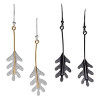 Image 2 of Dangly oak leaf earrings