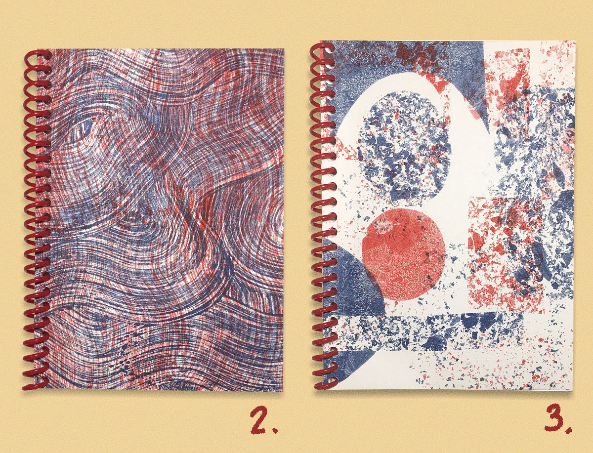 Image of SMALL SPIRAL NOTEBOOK - RED AND BLUE