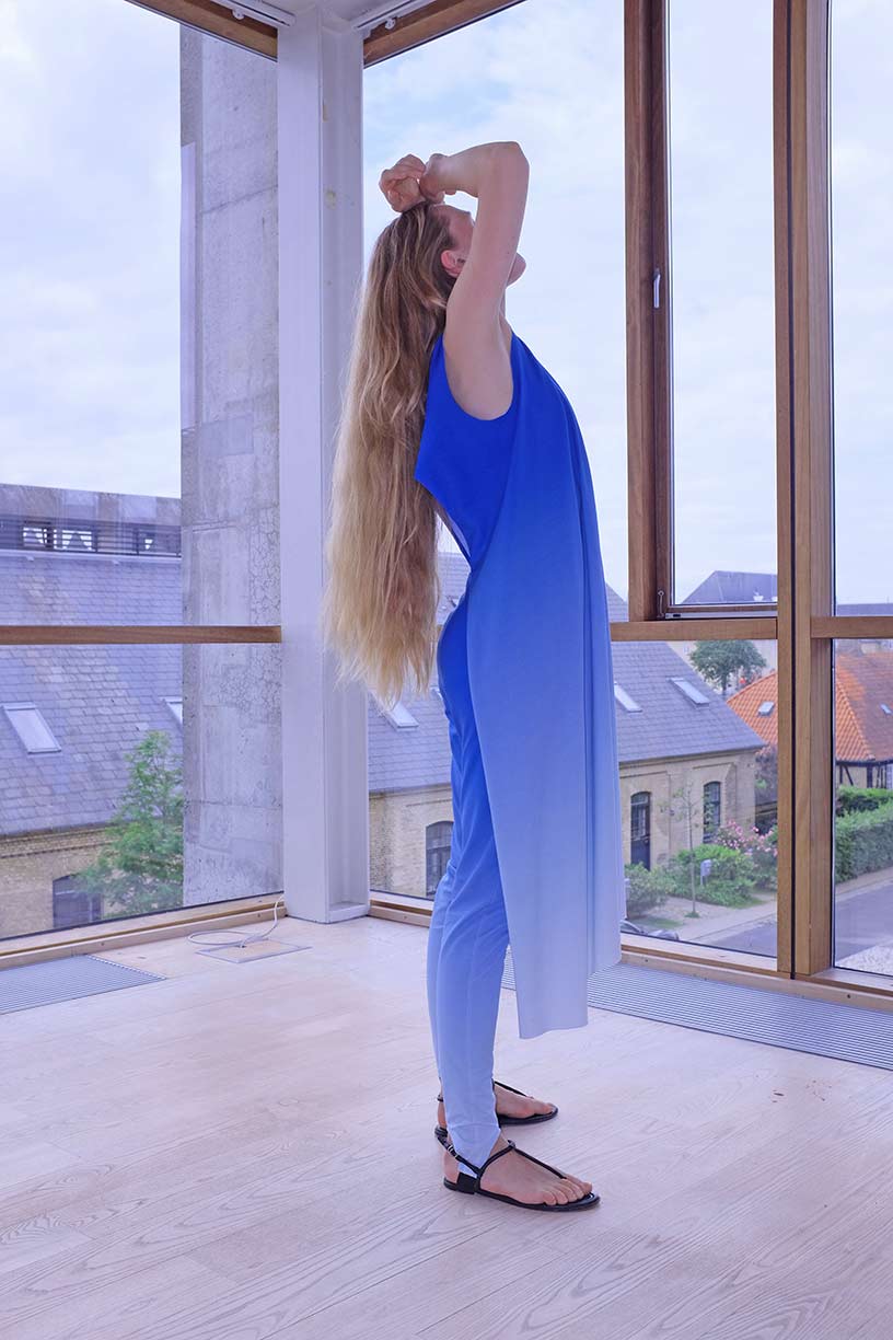 Image of Dress 2 - 40 % off Organic Jersey - Blue Gradient