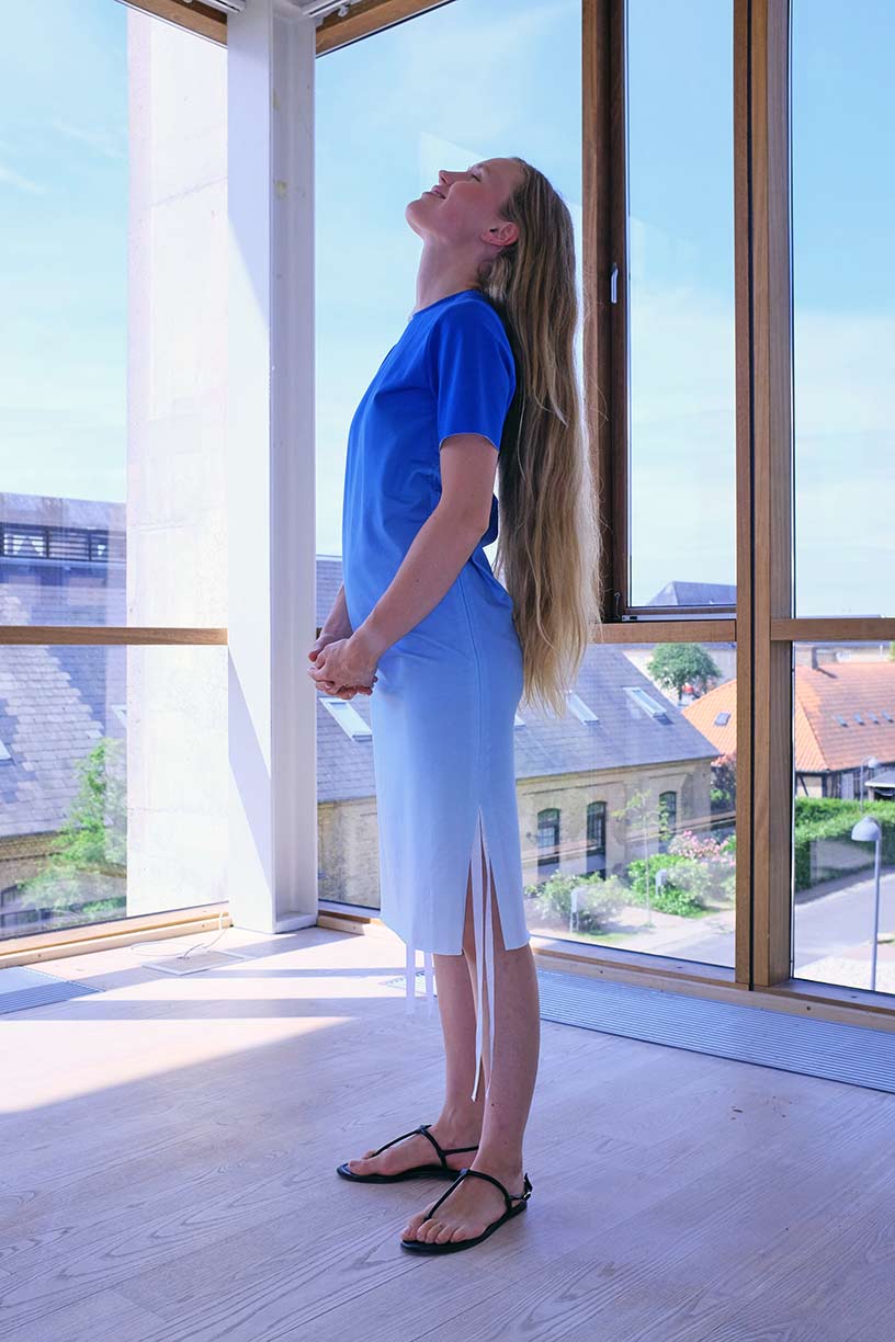 Image of Shift Dress - 40 % off - Organic Jersey - Blue Gradient