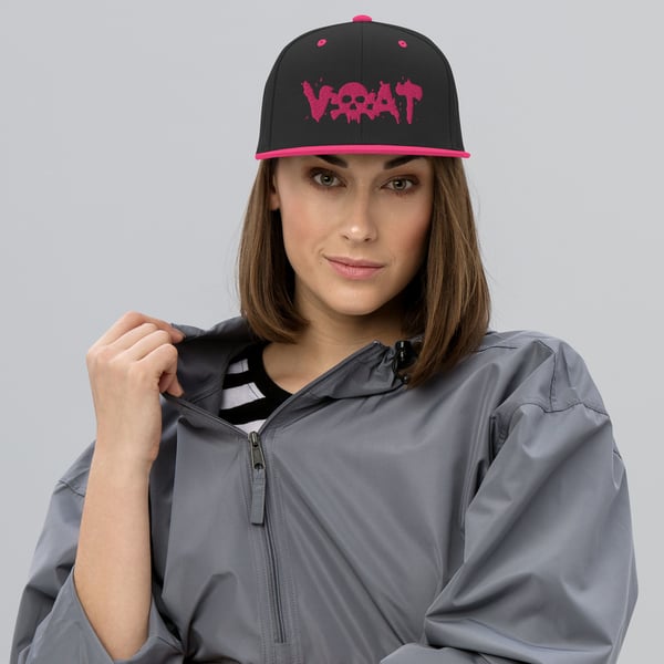 Image of VOAT PINK/SKULLTEXT SNAPBACK