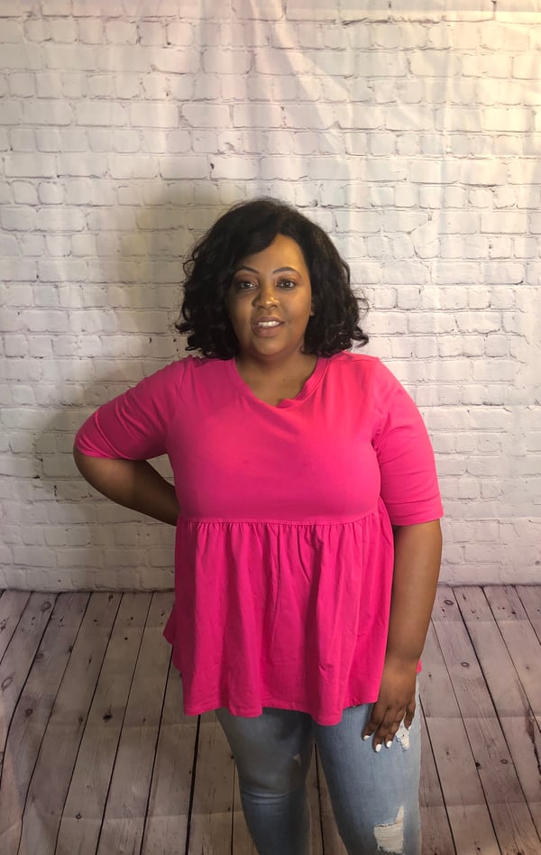 Image of Hautie Hot Pink Top