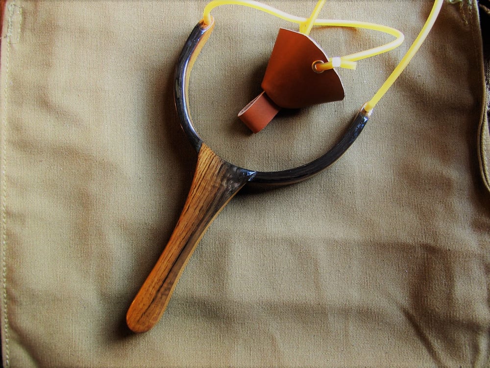 Image of Handmade oak catapult