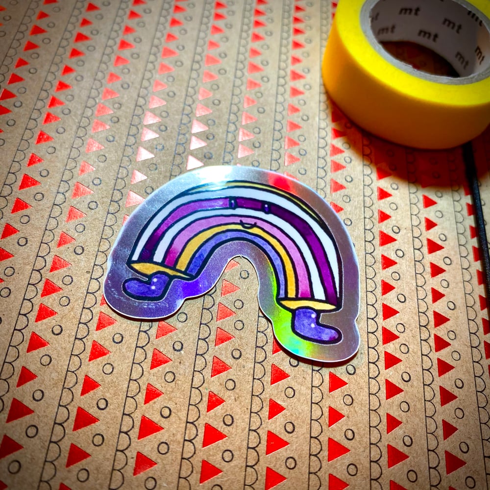 Image of YOKAI - Rainboy - Cute little rainbow Sticker - sticker to decorate your planners, journals, station