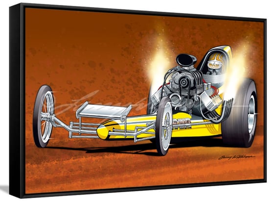 Image of "Flame Thrower": Framed Canvas Print
