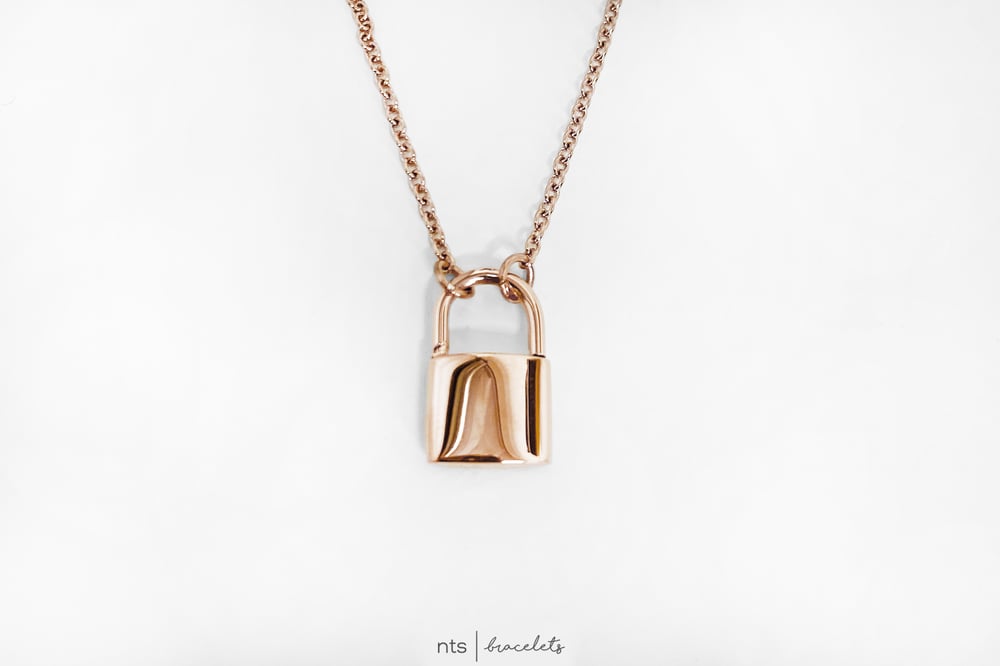Image of  NTS PADLOCK NECKLACE (Limited Edition + Rose Gold)