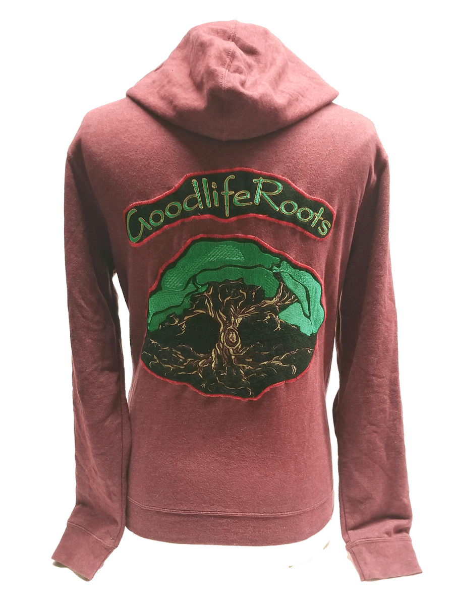 Image of GLR Embroidery Tree Supersoft Organic Cotton Zipper Hoodie