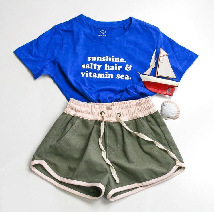 Image of 'Vitamin Sea' Organic Tee - Ocean Blue